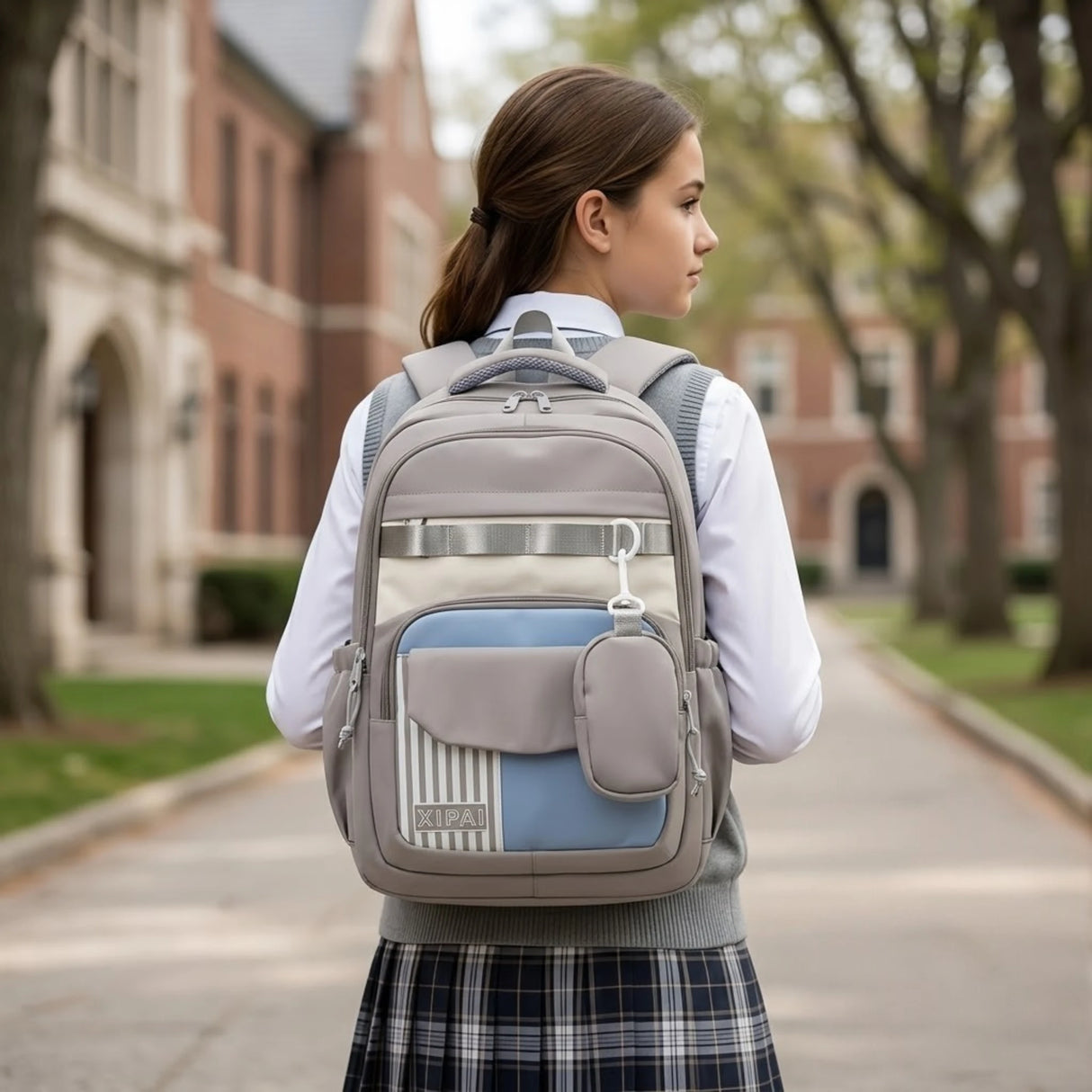 school bag with pouch ms-19