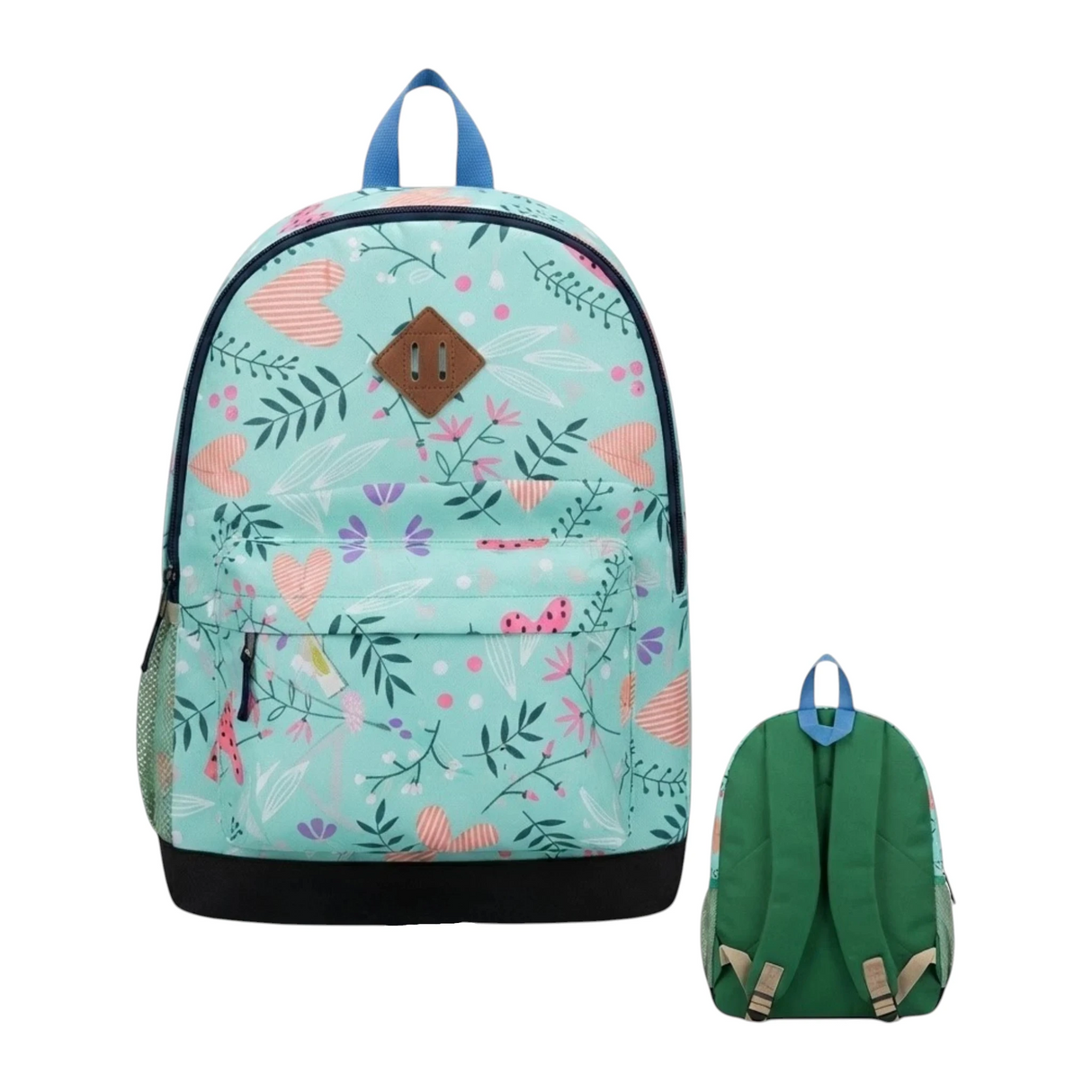 school bag leaf print