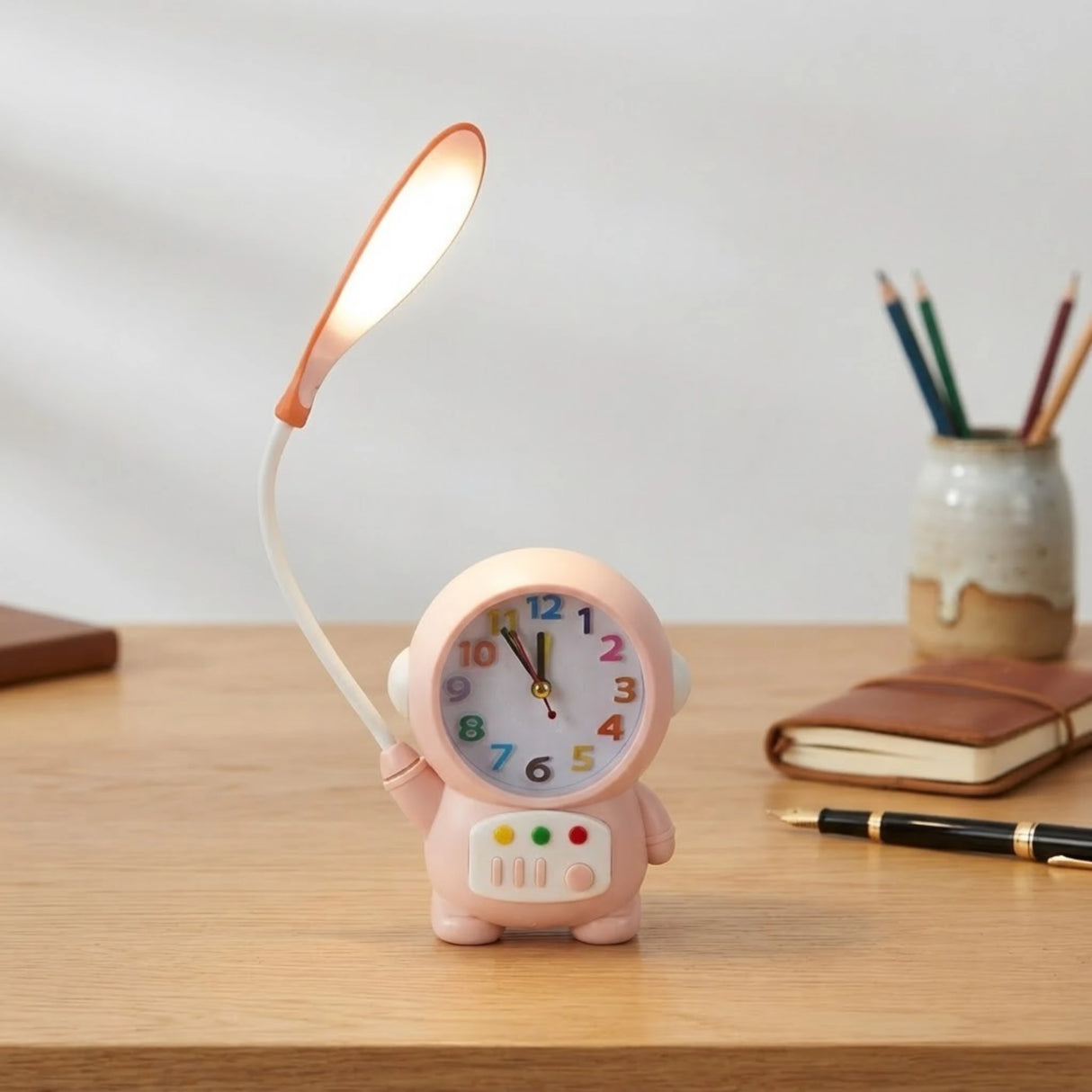 astronaut table lamp with alarm clockcd260
