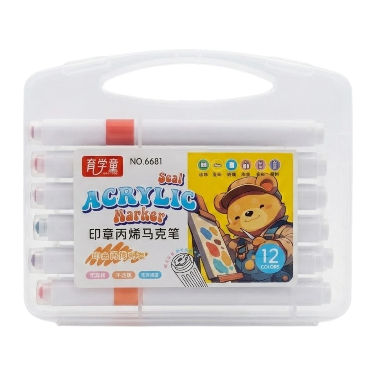 acrylic color marker 12pc 6681 china