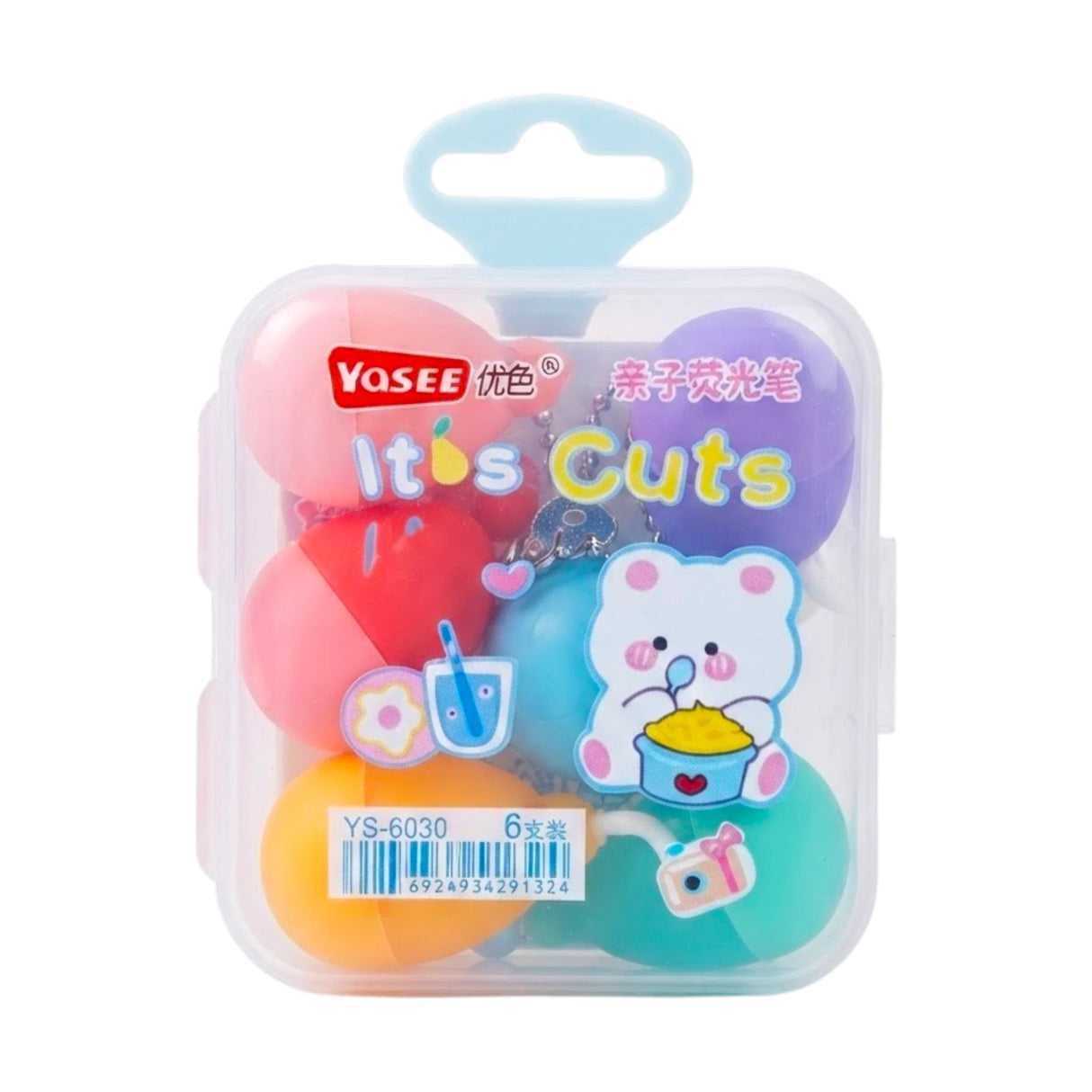 cute mini highlighter 6pc 6030 china