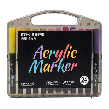 acrylic color marker brush tip 24pc jd905 china