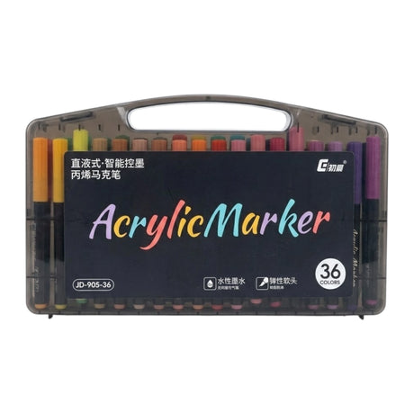 acrylic color marker brush tip 36pc jd905 china