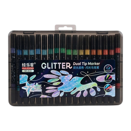 acrylic glitter color marker dual tip 36pc 818 china