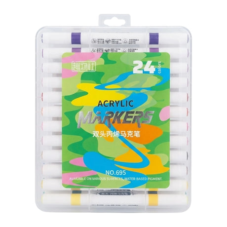 acrylic color marker dual tip 24pc 695 china