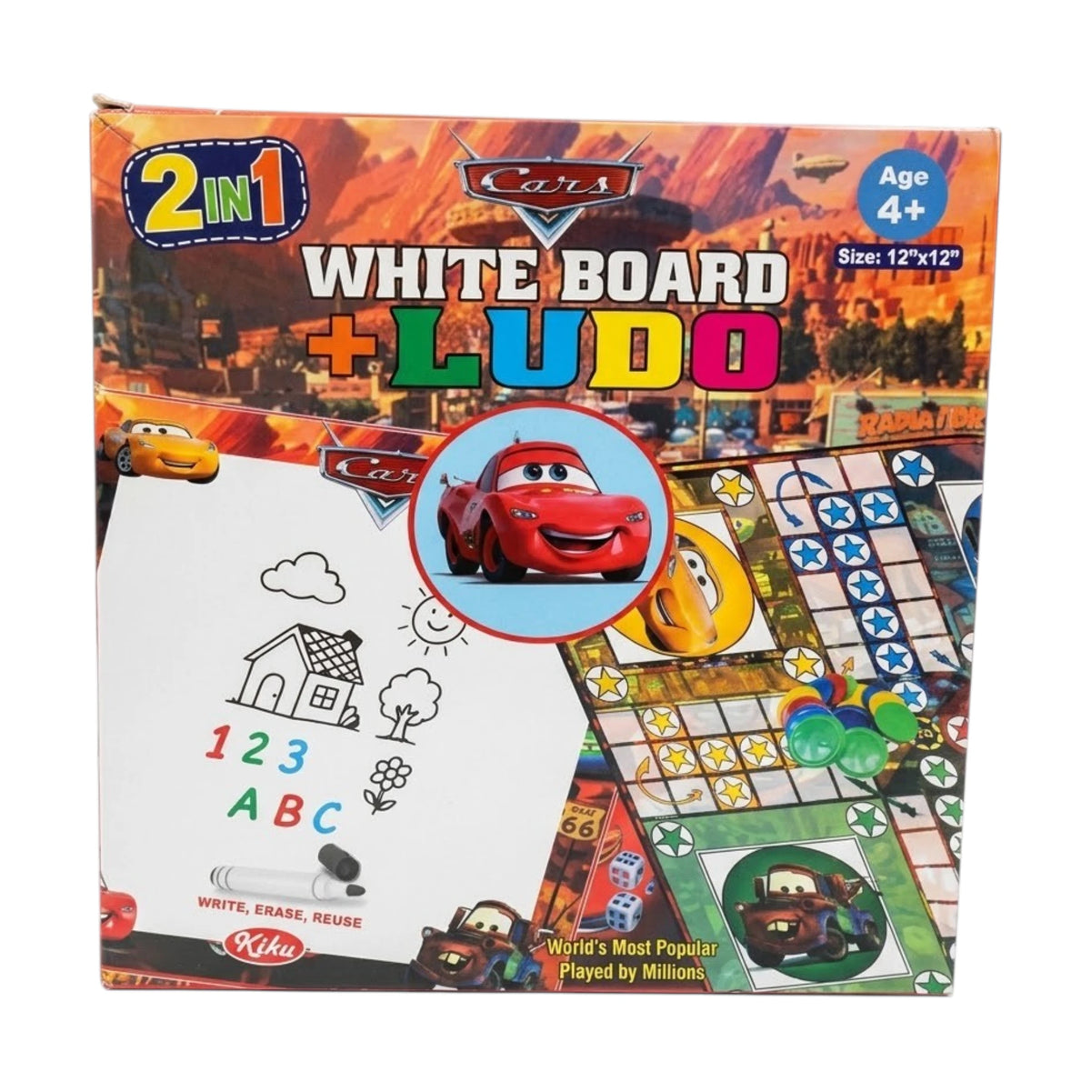 car white board with ludo
