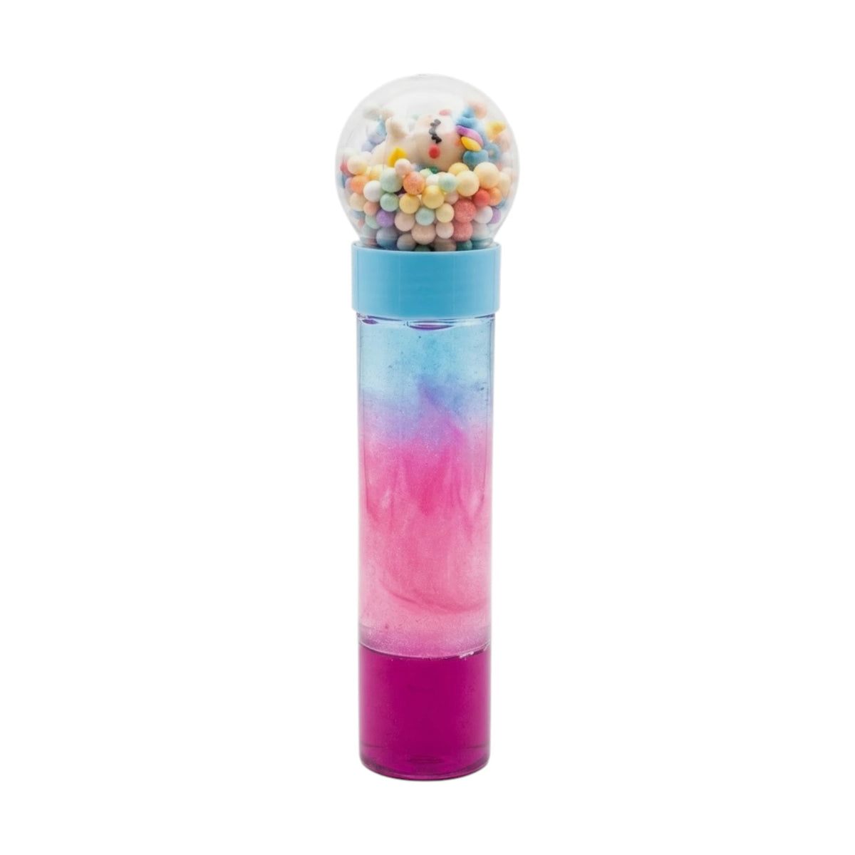 multi layer glitter slime with silicon toy
