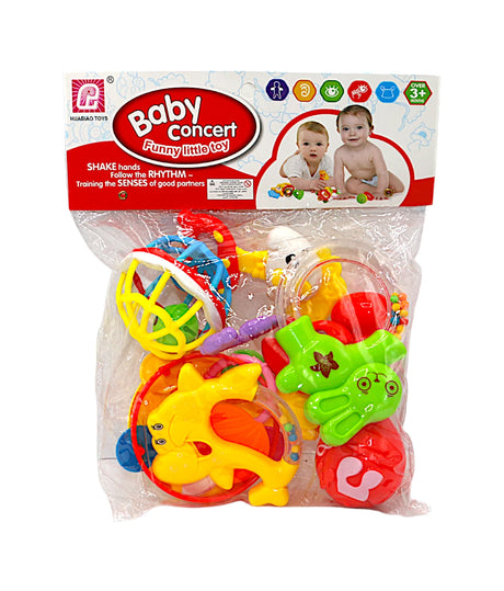 rattle set colorful 10pc t371