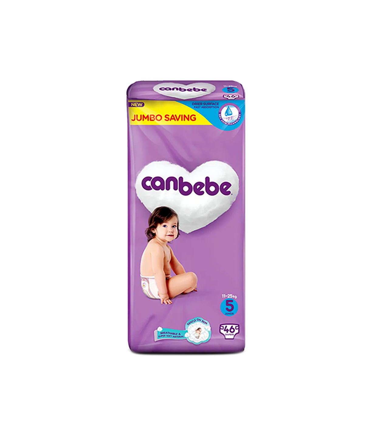 canbebe diaper jumbo pack junior 5 46pc