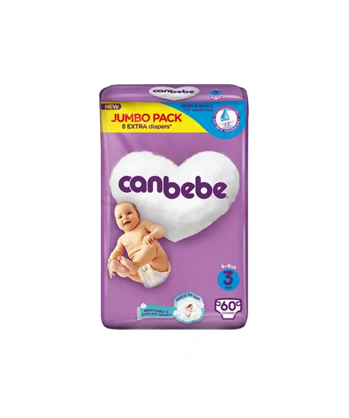canbebe diapers jumbo pack midi 3 60pc