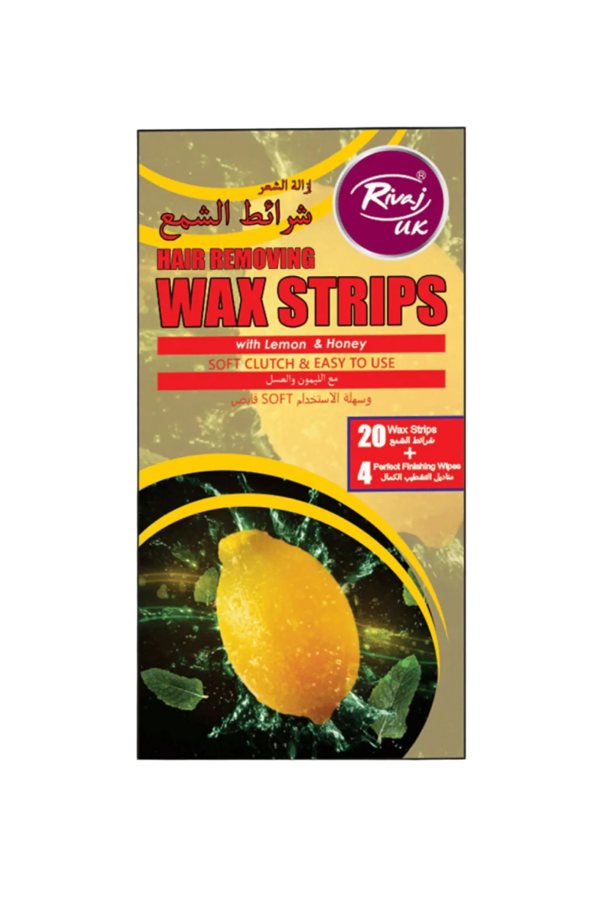 rivaj uk body wax strips lemon&honey 20p