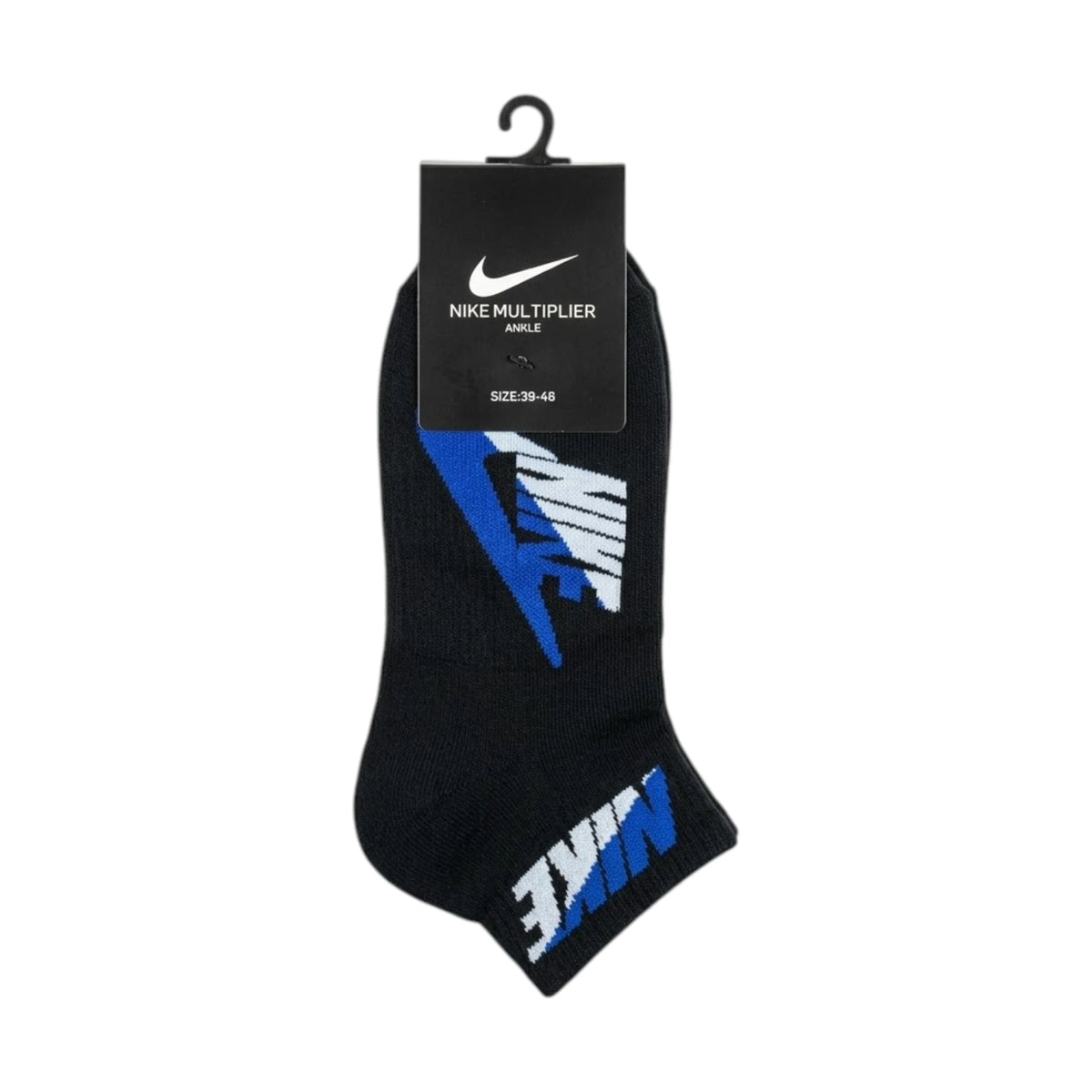 Nike Multiplier Ankle Socks - Black / Blue