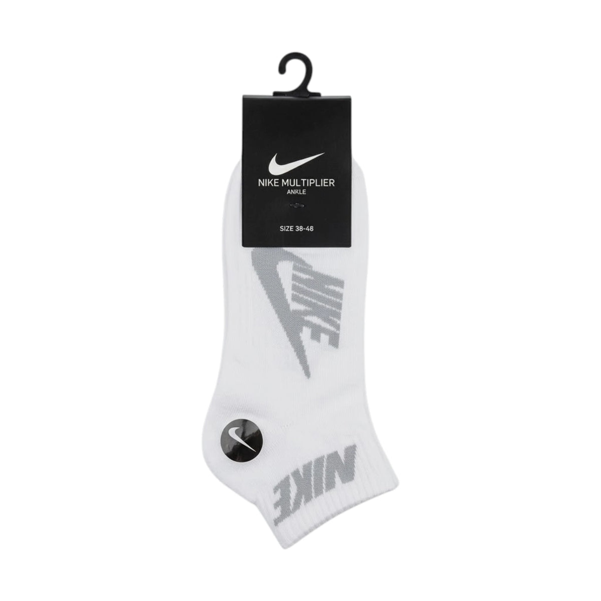 Nike Multiplier Ankle Socks - White / Grey