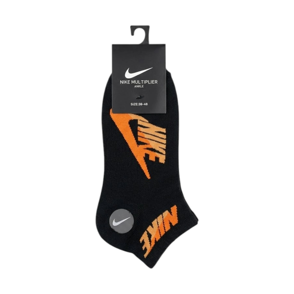 Nike Multiplier Ankle Socks - Orange / Black