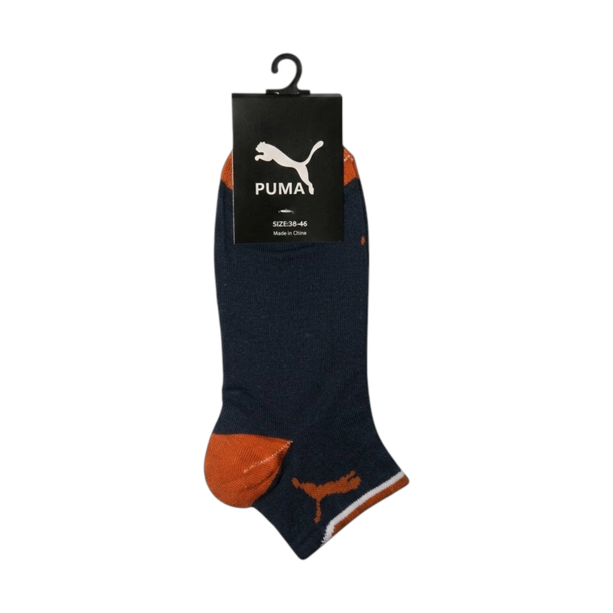Puma Ankle Socks - Navy / Orange