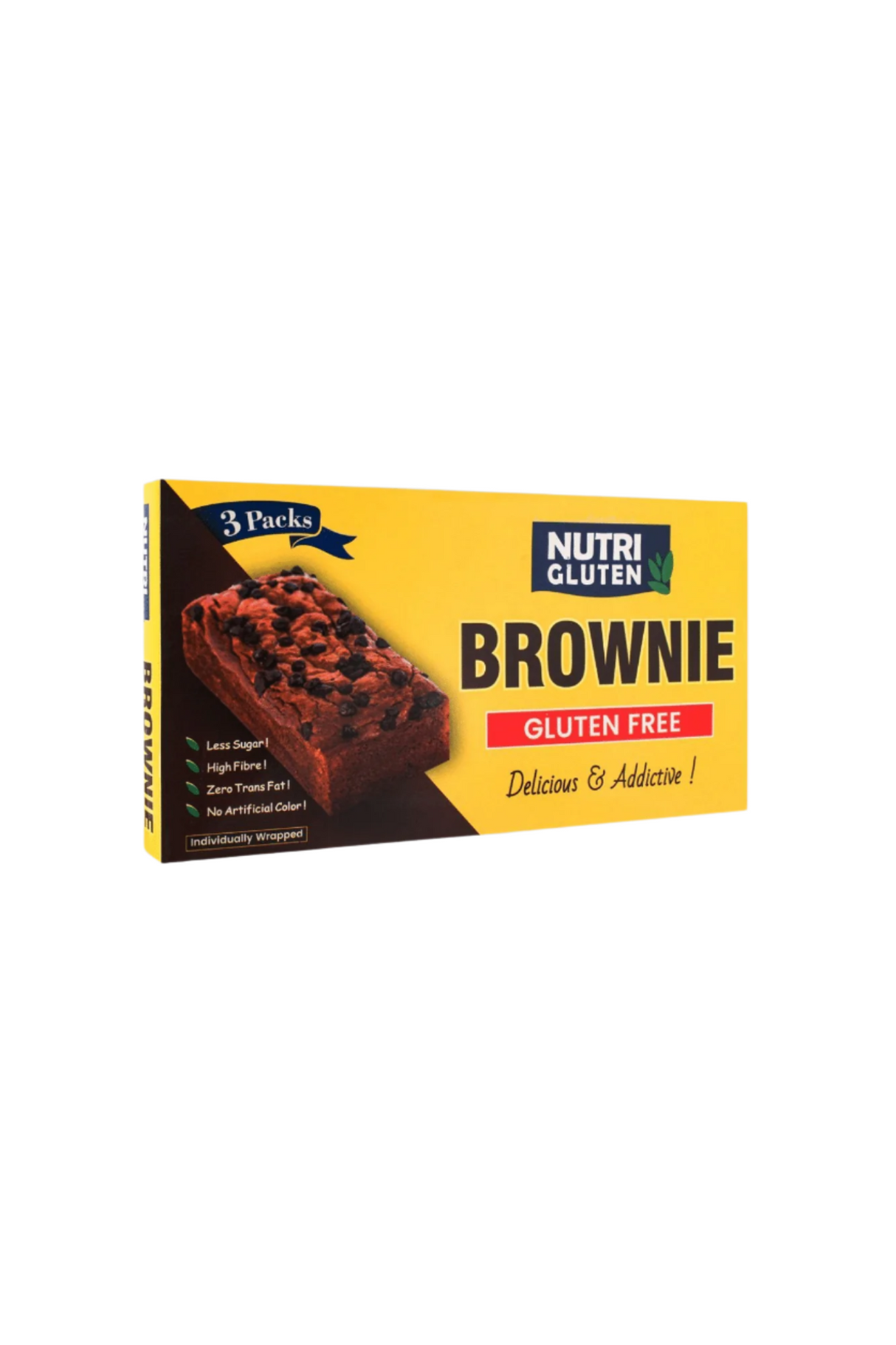 nutri gluten brownie choco chip 100g