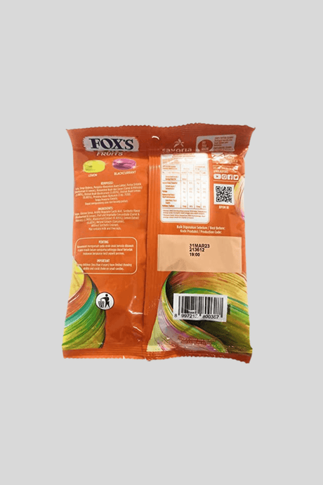 foxs candy fruits oval candy 125g indonesia