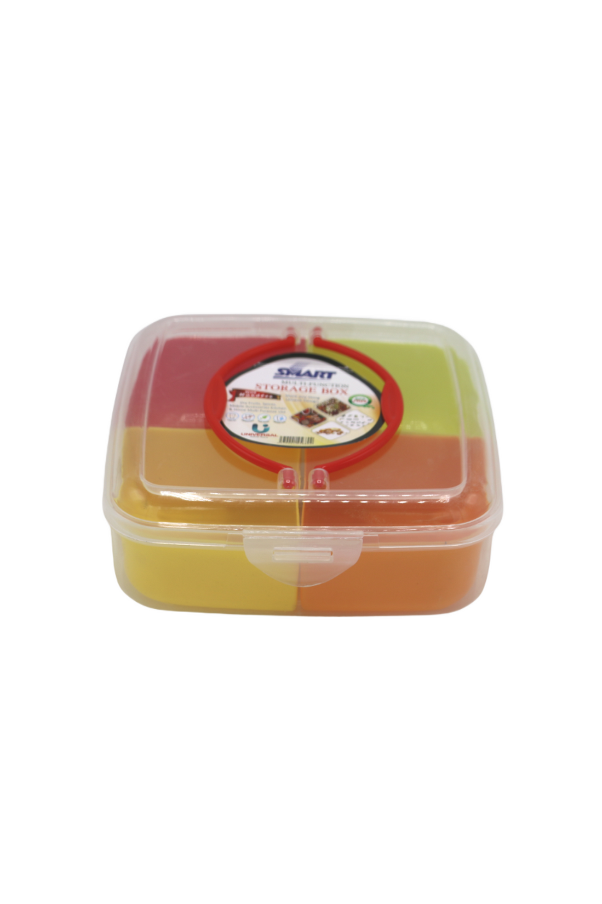 plastic spice box square 4parts pak