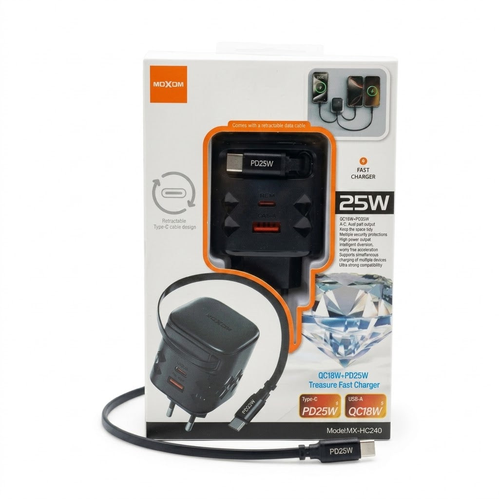 moxom type c charger pd25w qc18w mx-hc240 china
