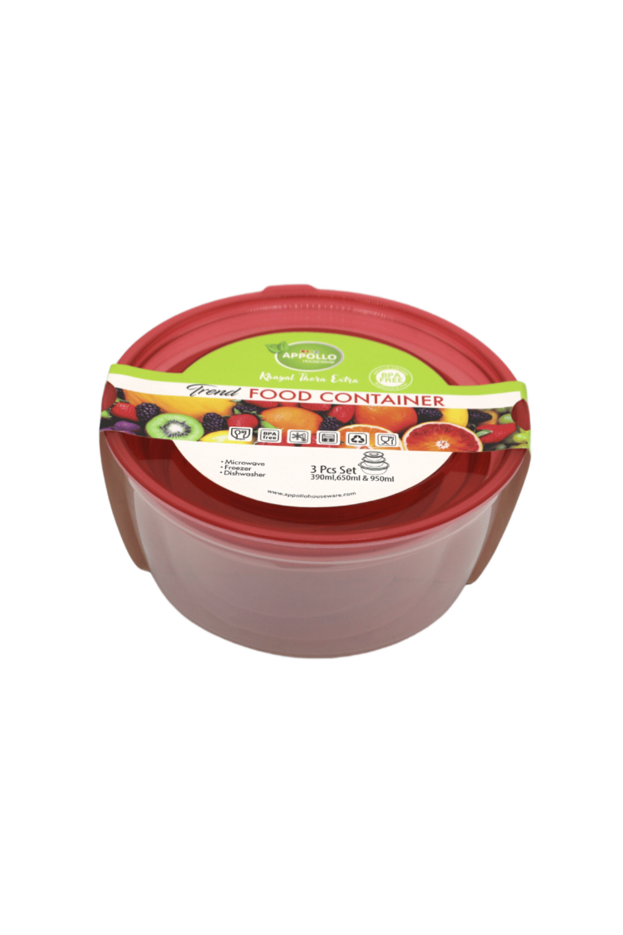 appollo crisper trend box 3pc 390ml+650ml+950ml pak d754