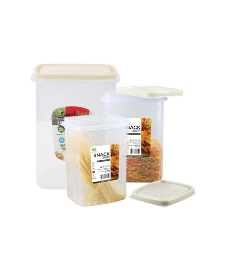 plastic jar 3pc pak snack
