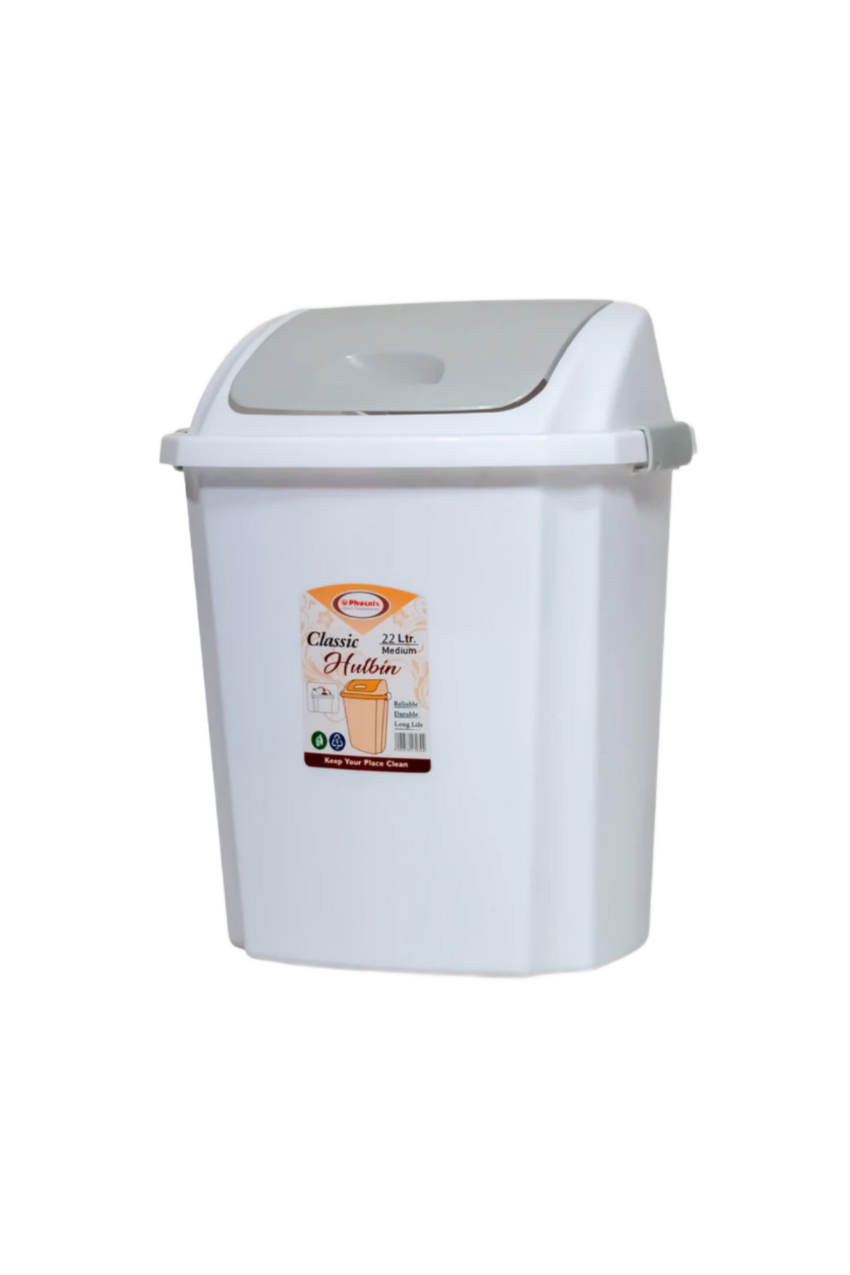 plastic dustbin 22l medium classic