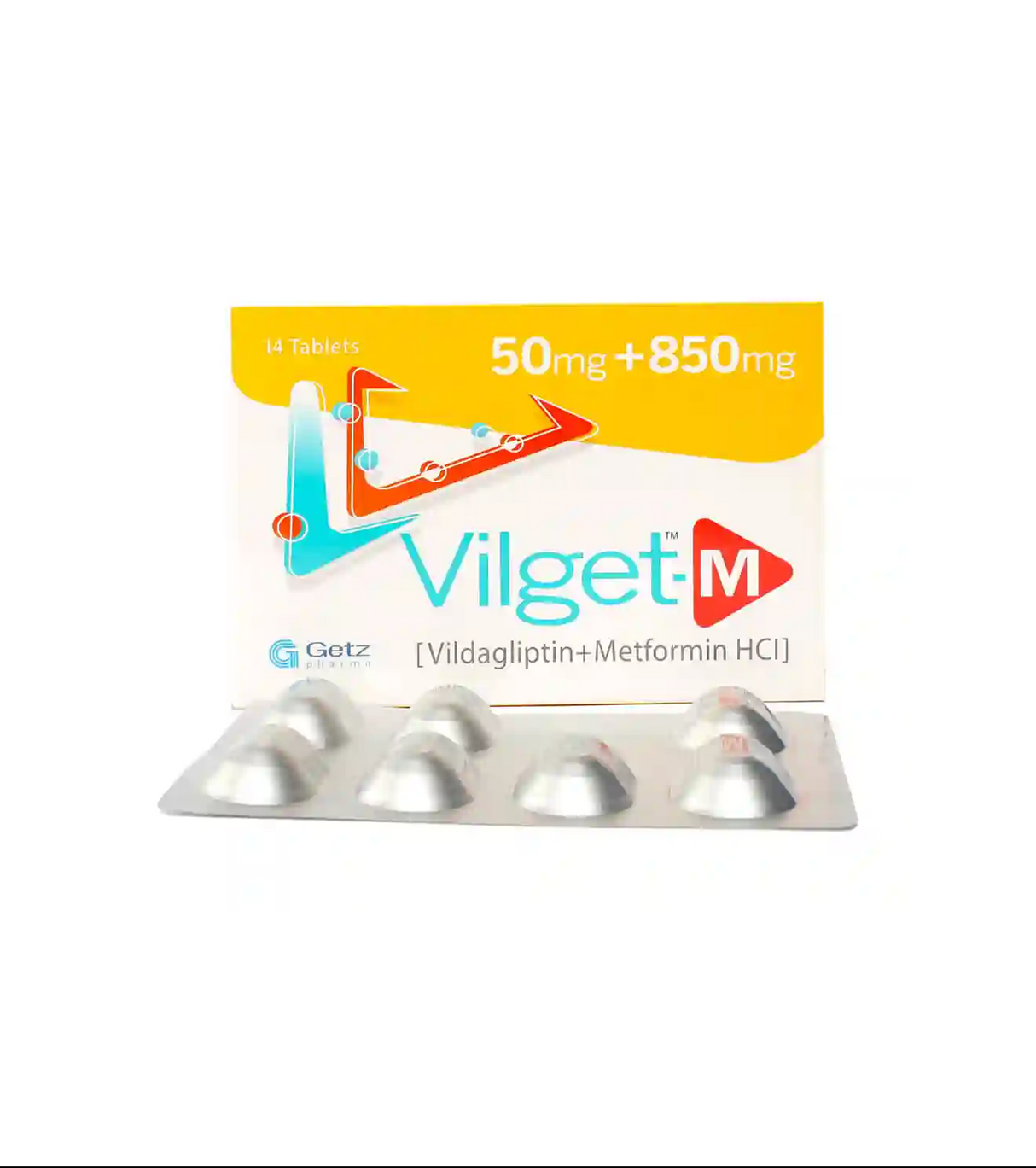 tab vilget m 50/850mg 14s