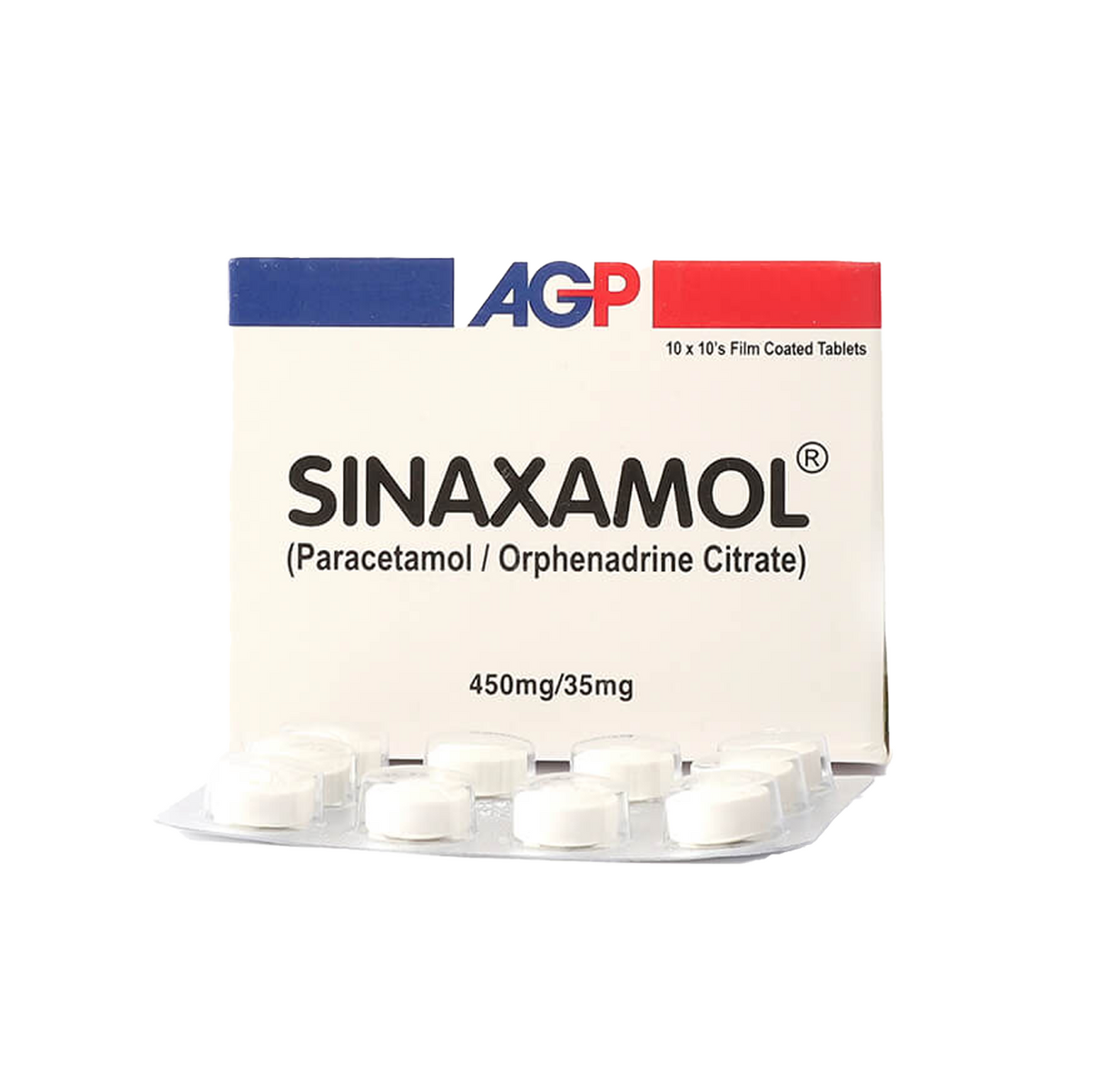 tab sinaxamol 450mg/35mg 100s