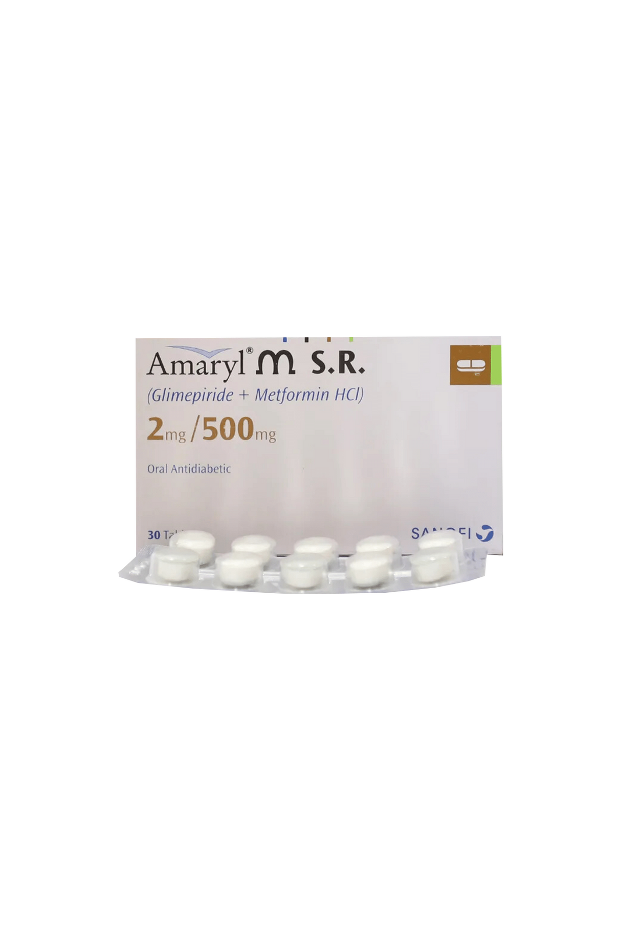 tab amaryl msr 2/500mg 30s sanofi
