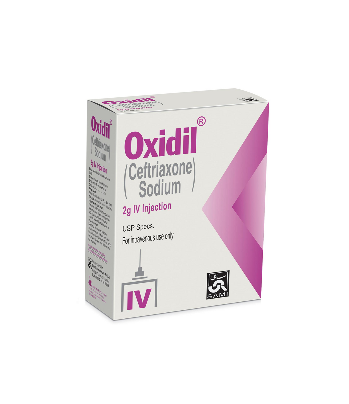 injection oxidil 2g iv 1s