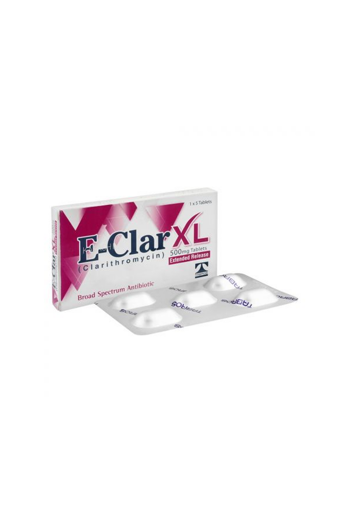 tab e clar xl 500mg 5s