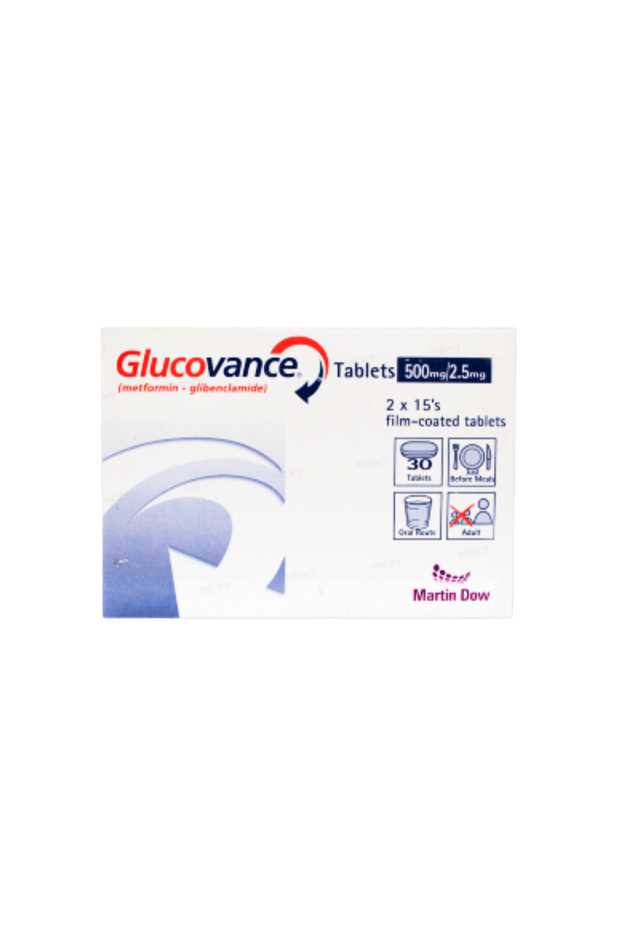tab glucovance 500/2.5mg 30s mark