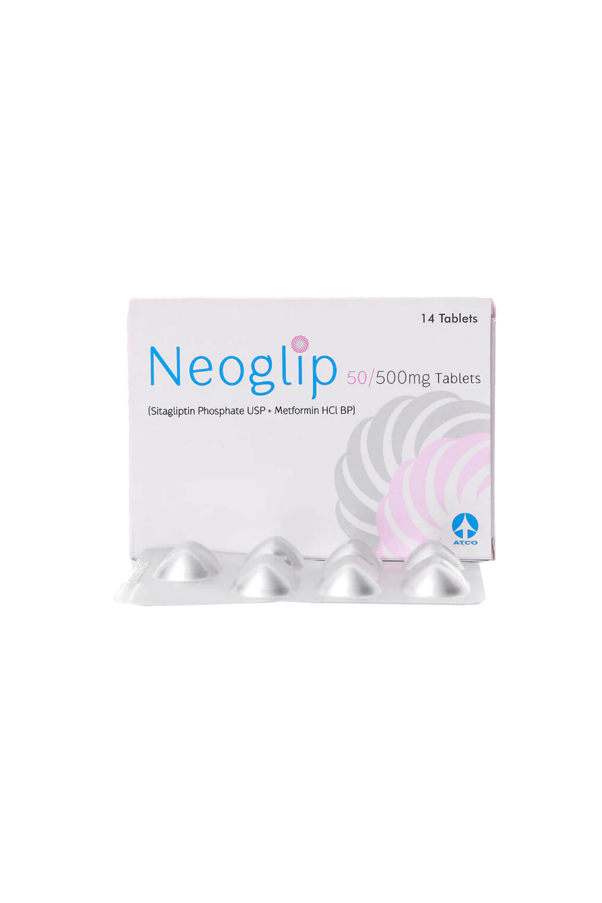 tab neoglip 50/500mg 14s