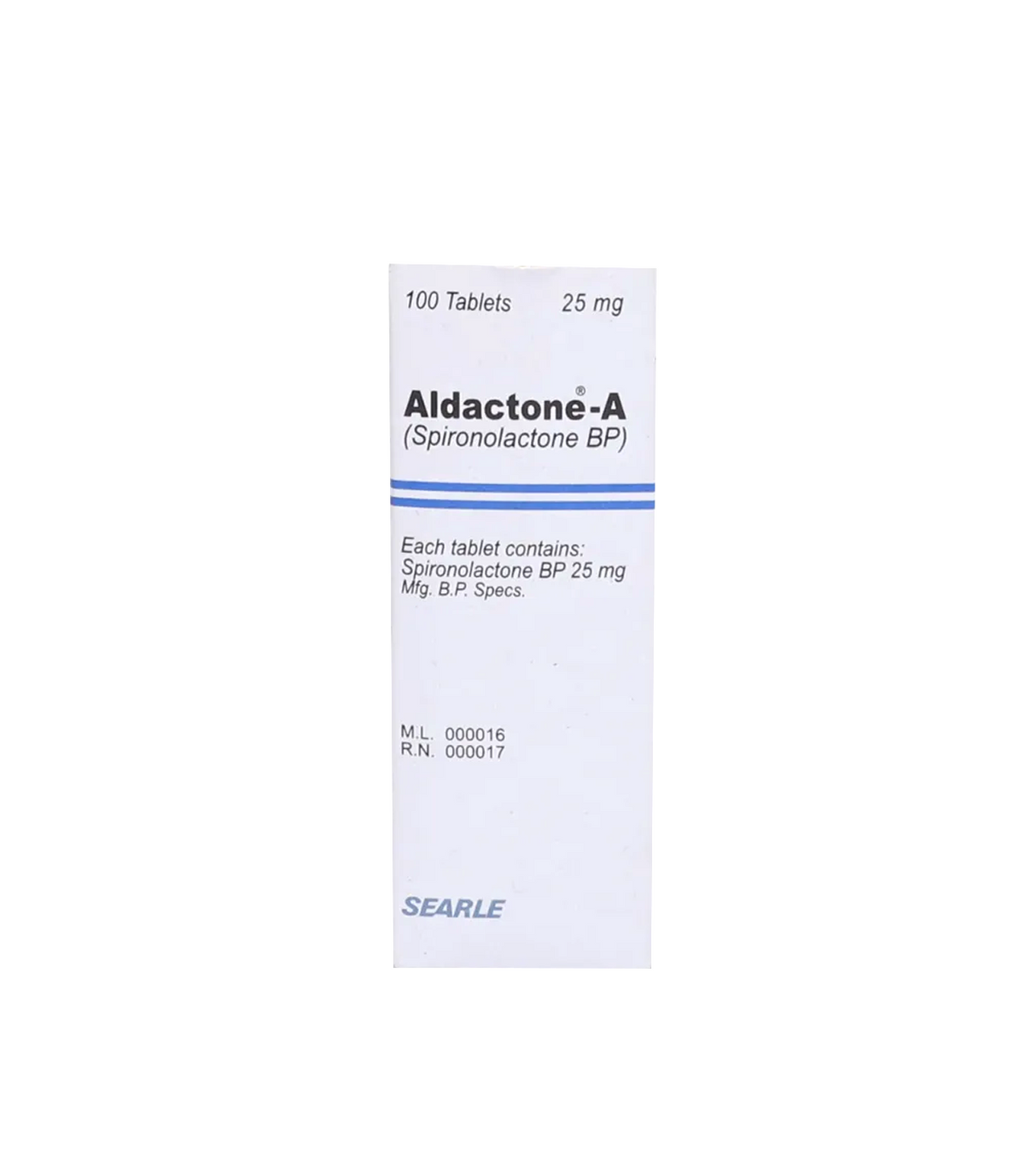 tab aldactone a 25mg 100t 1s bottle