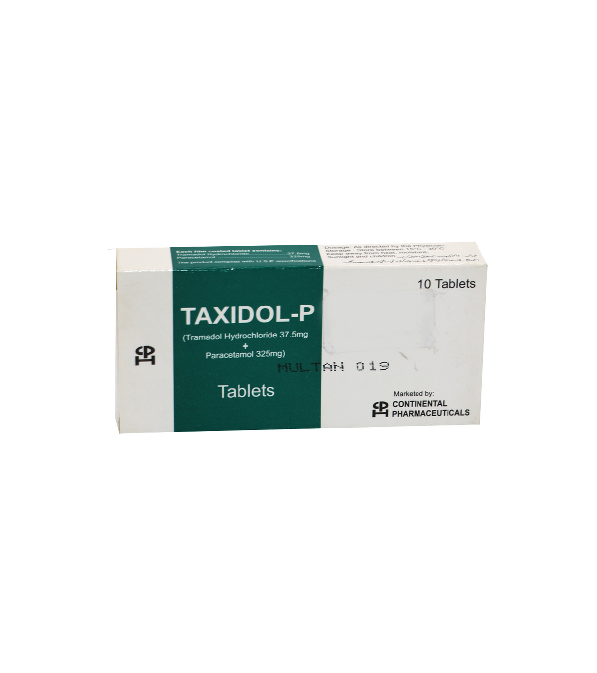 tab taxidol 37.5/325mg 10s