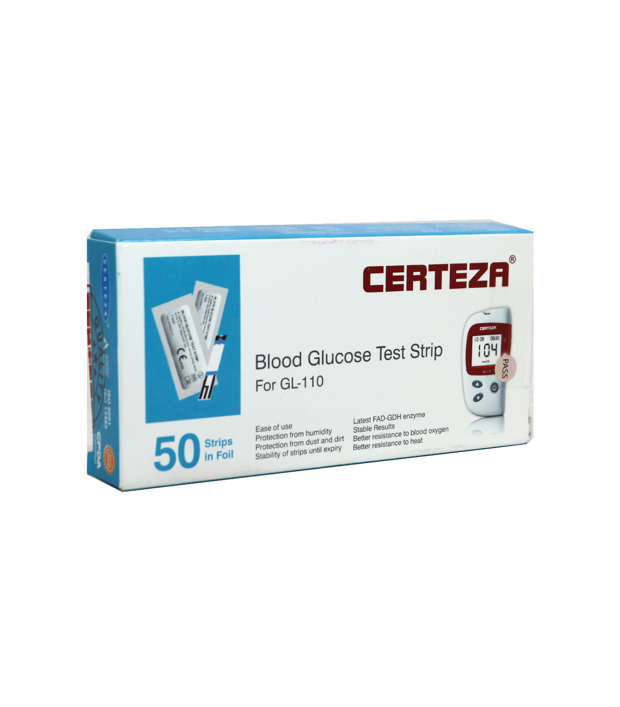 certeza blood glucose test strip gl110 1s