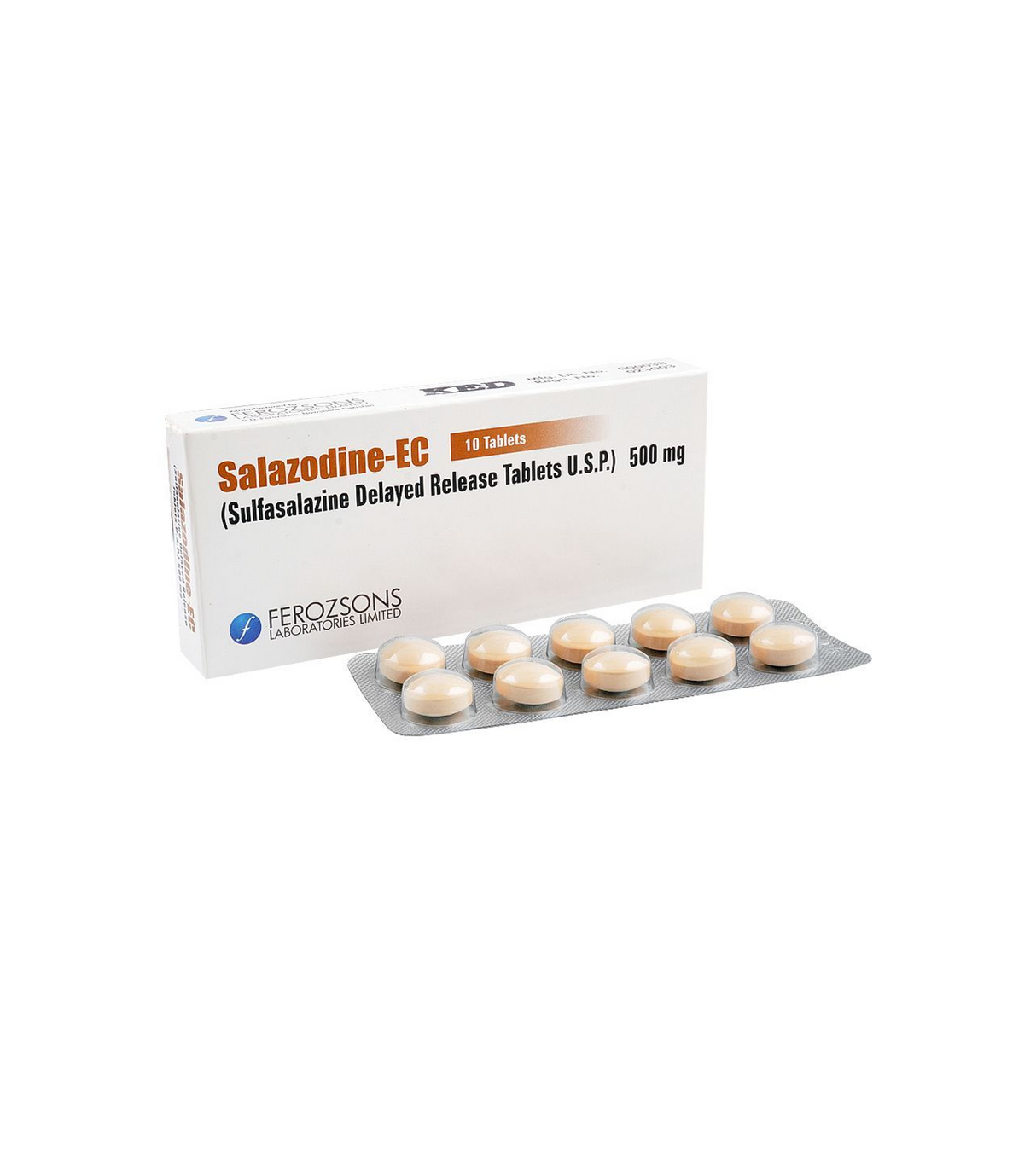 tab salazodine ec 500mg 10s