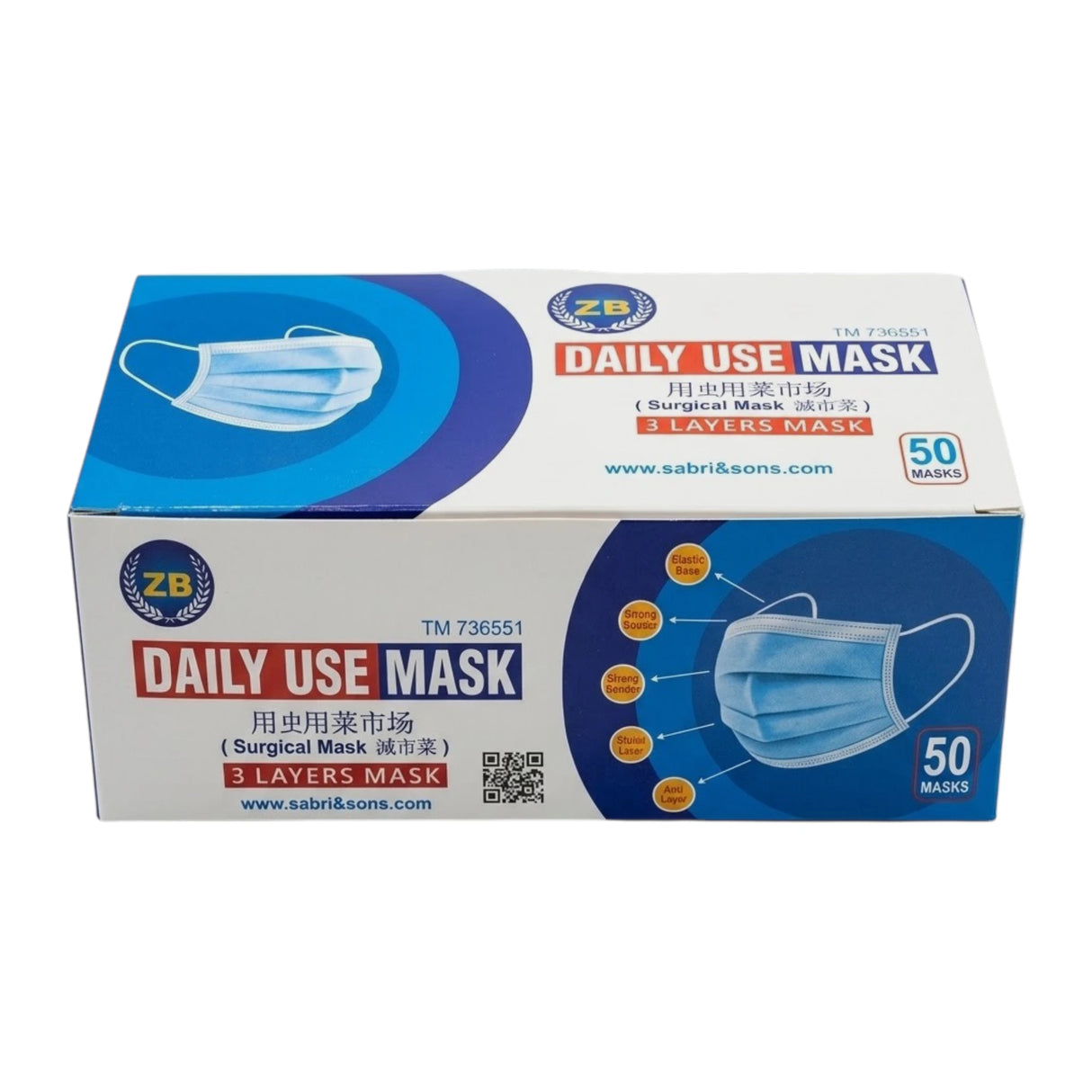 facemask blue box