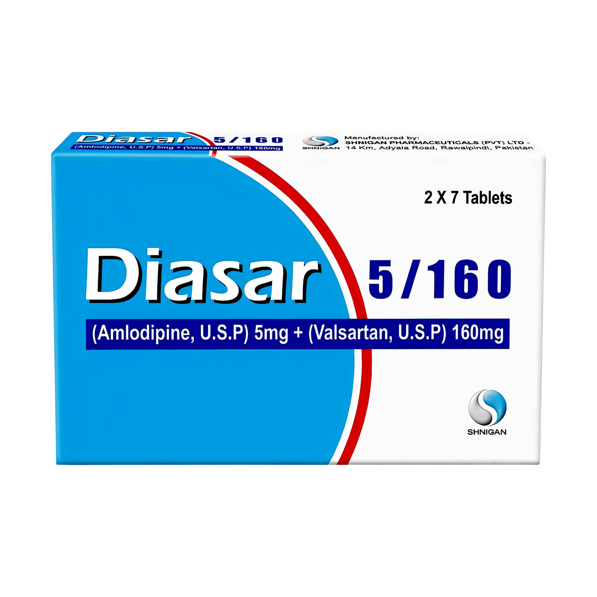 tablets diasar 5/160mg 14s