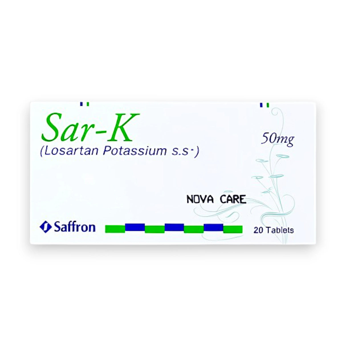 tablets sar k 50mg 20s
