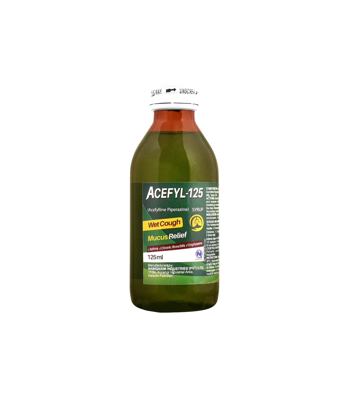 syp acefyl-125 wet cough 125ml