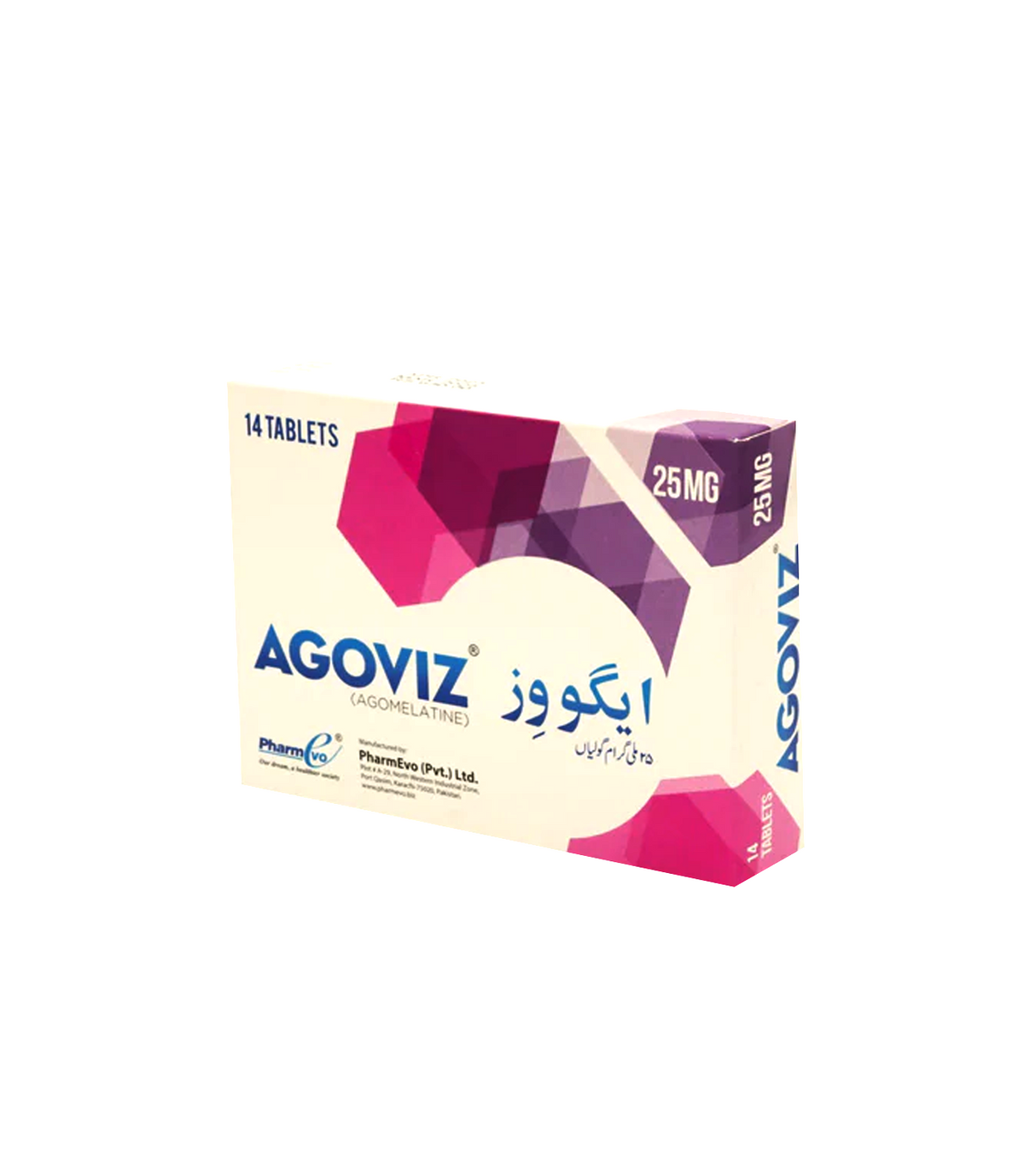 tab agoviz 25mg 14s