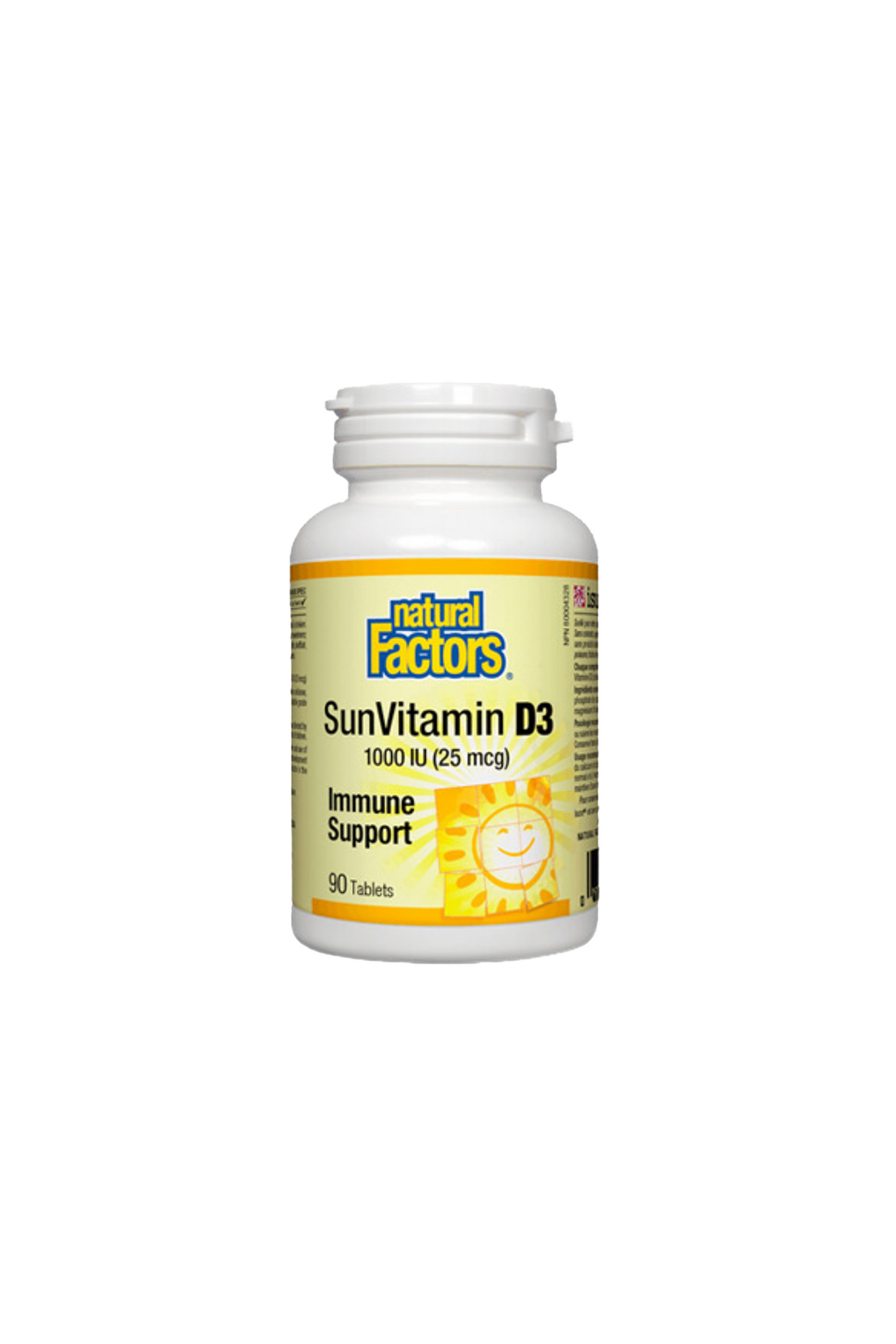 natural factors tab sunvitamin d3 1000ui 25mcg 90t 1s