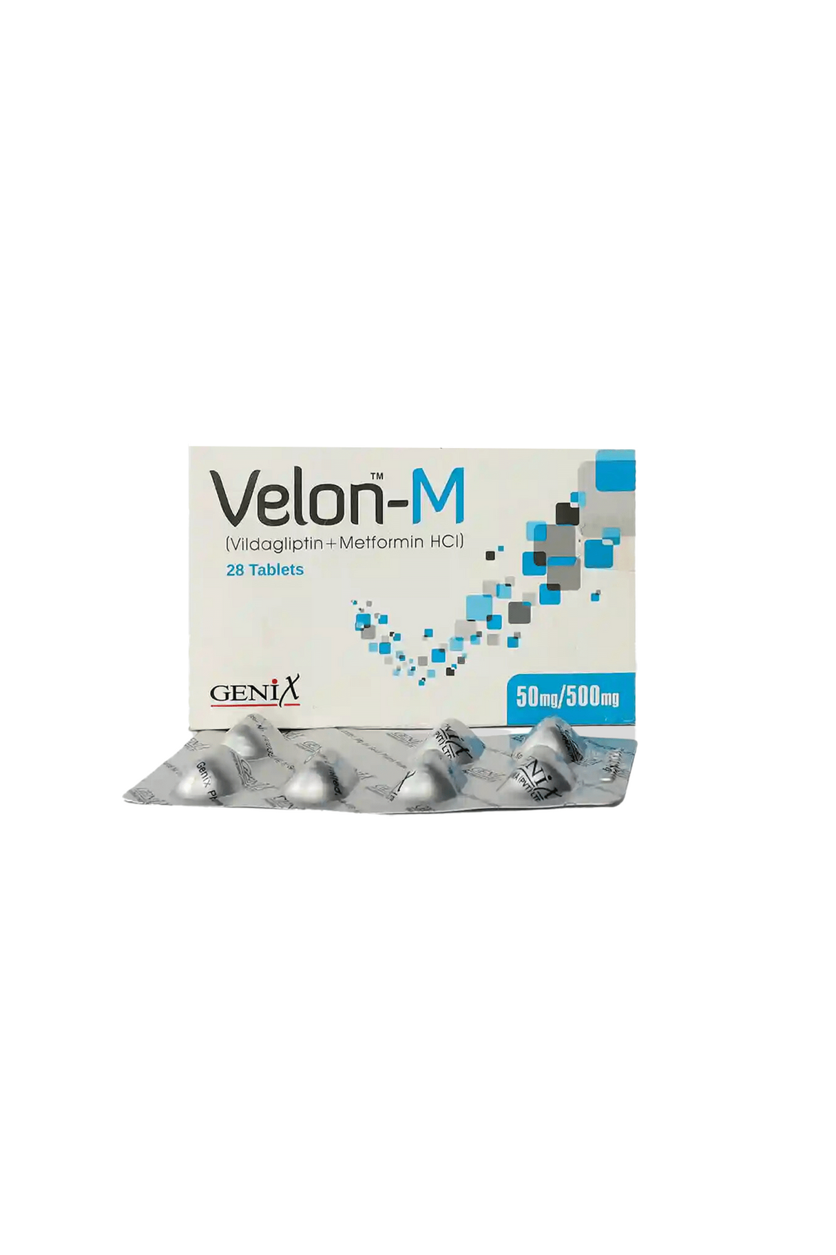 tab velon m 50/500mg 28s