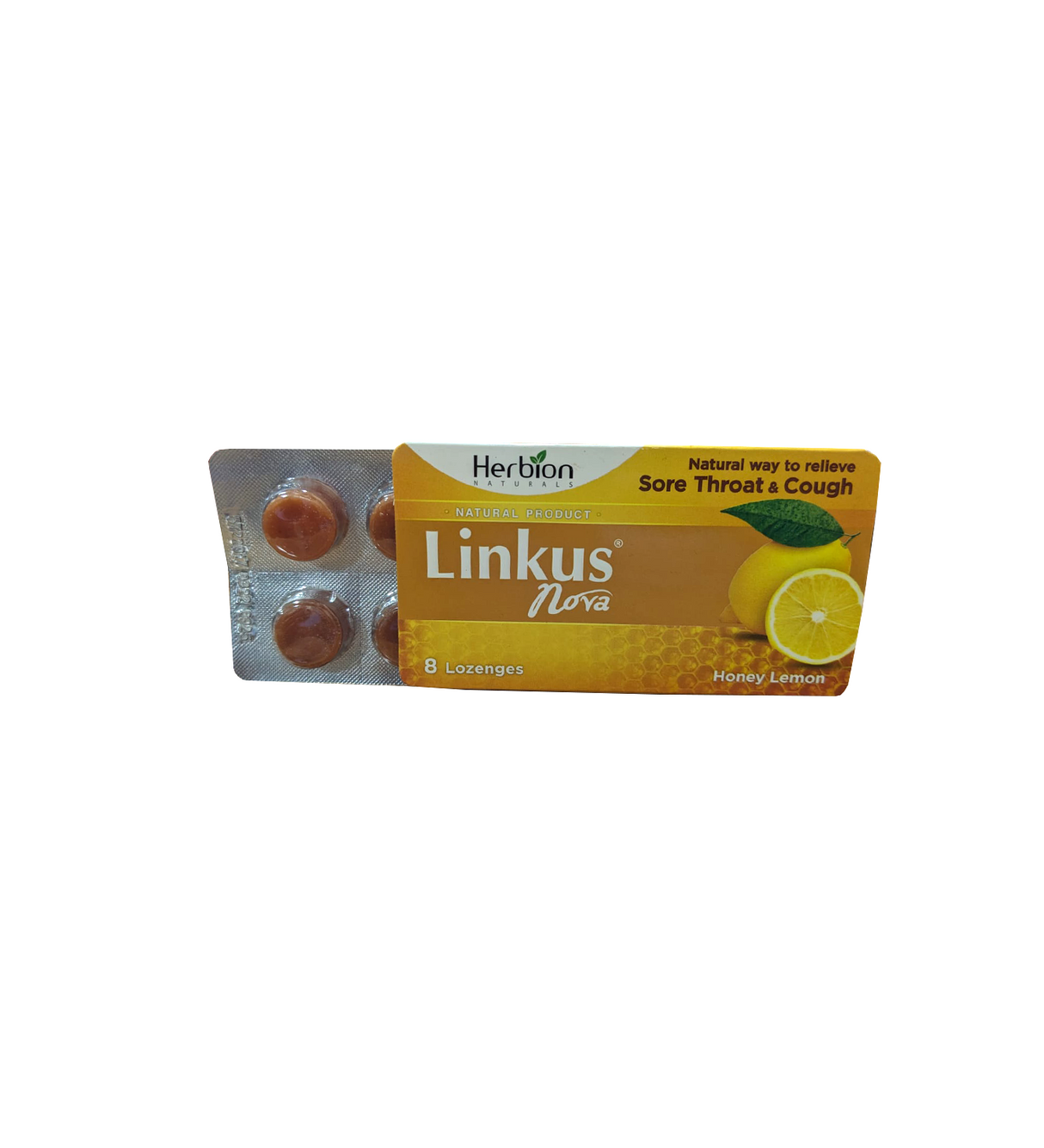 herbion tab linkus nova lozenges honey&lemon sweet 8p 1s