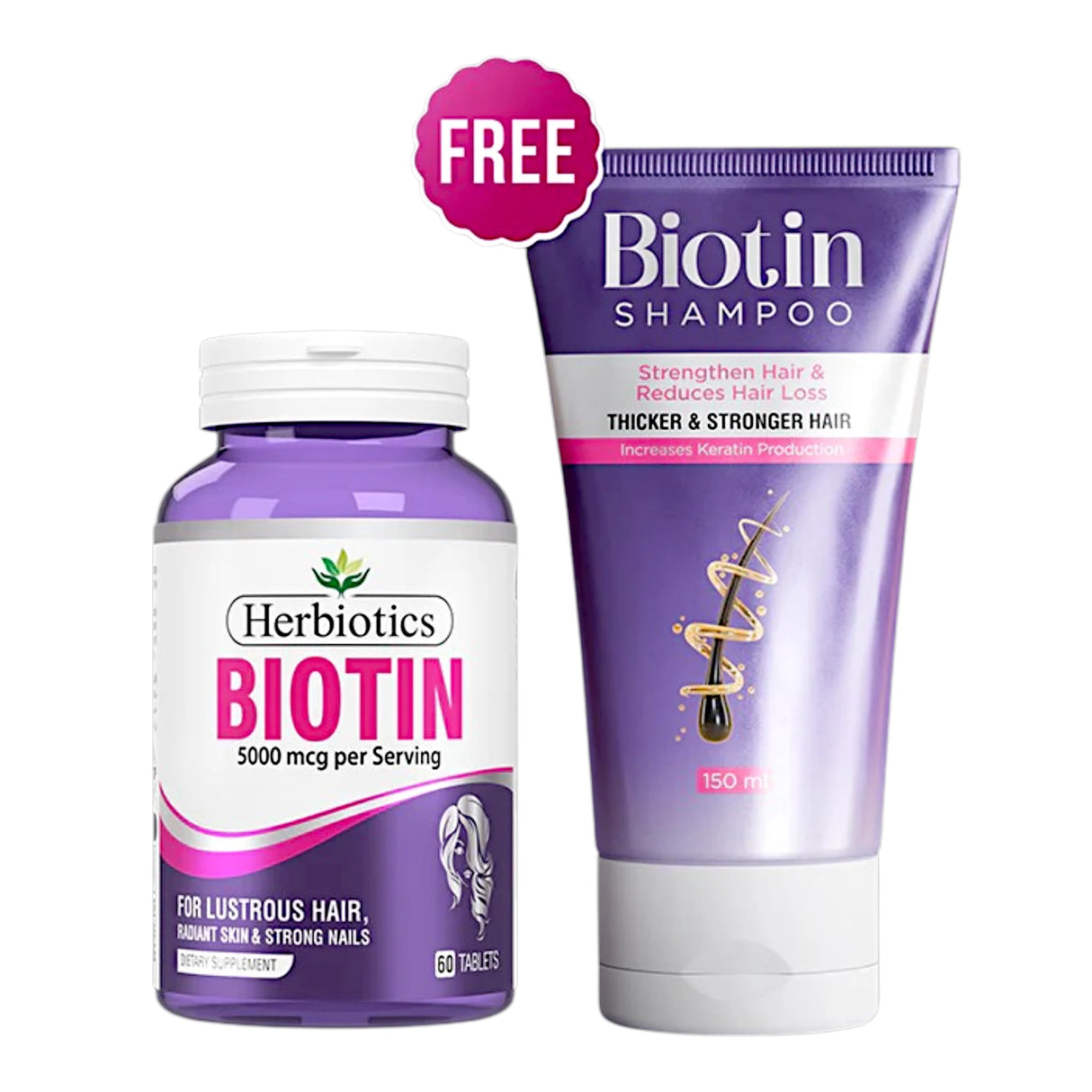 herbiotics tab biotin 5000mcg 60t 1s (gift box)