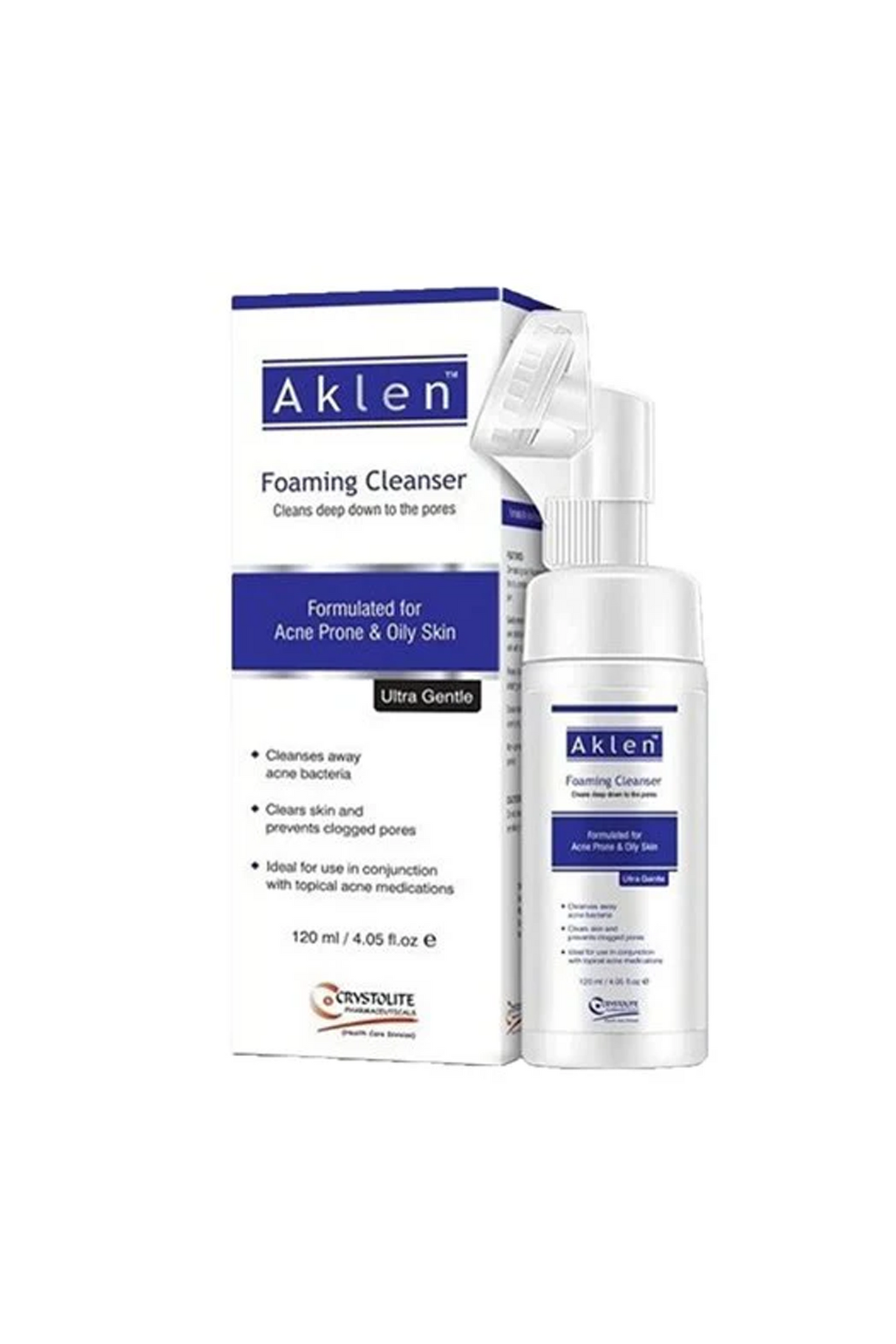 aklen foaming cleanser ultra gentle 120ml