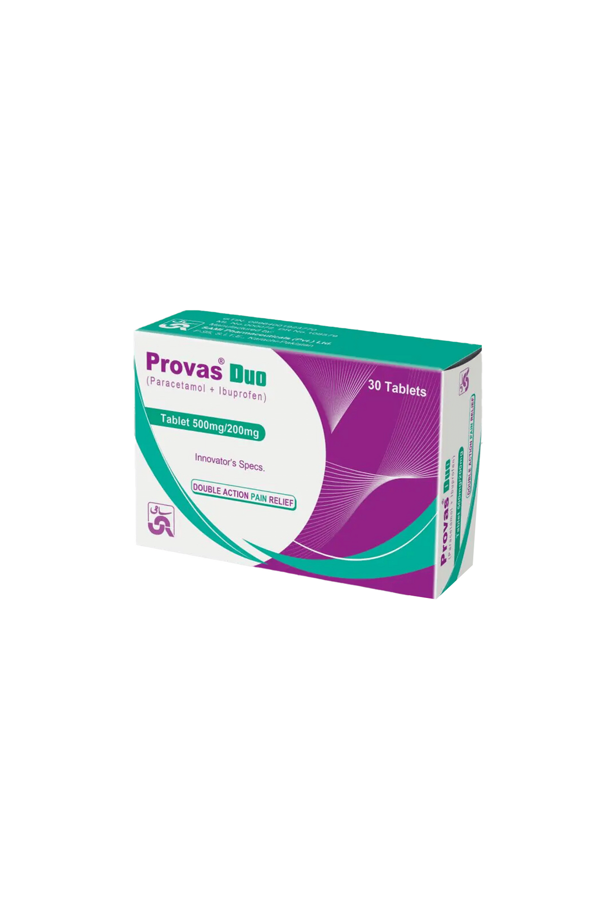 tab provas duo 500/200mg 30s