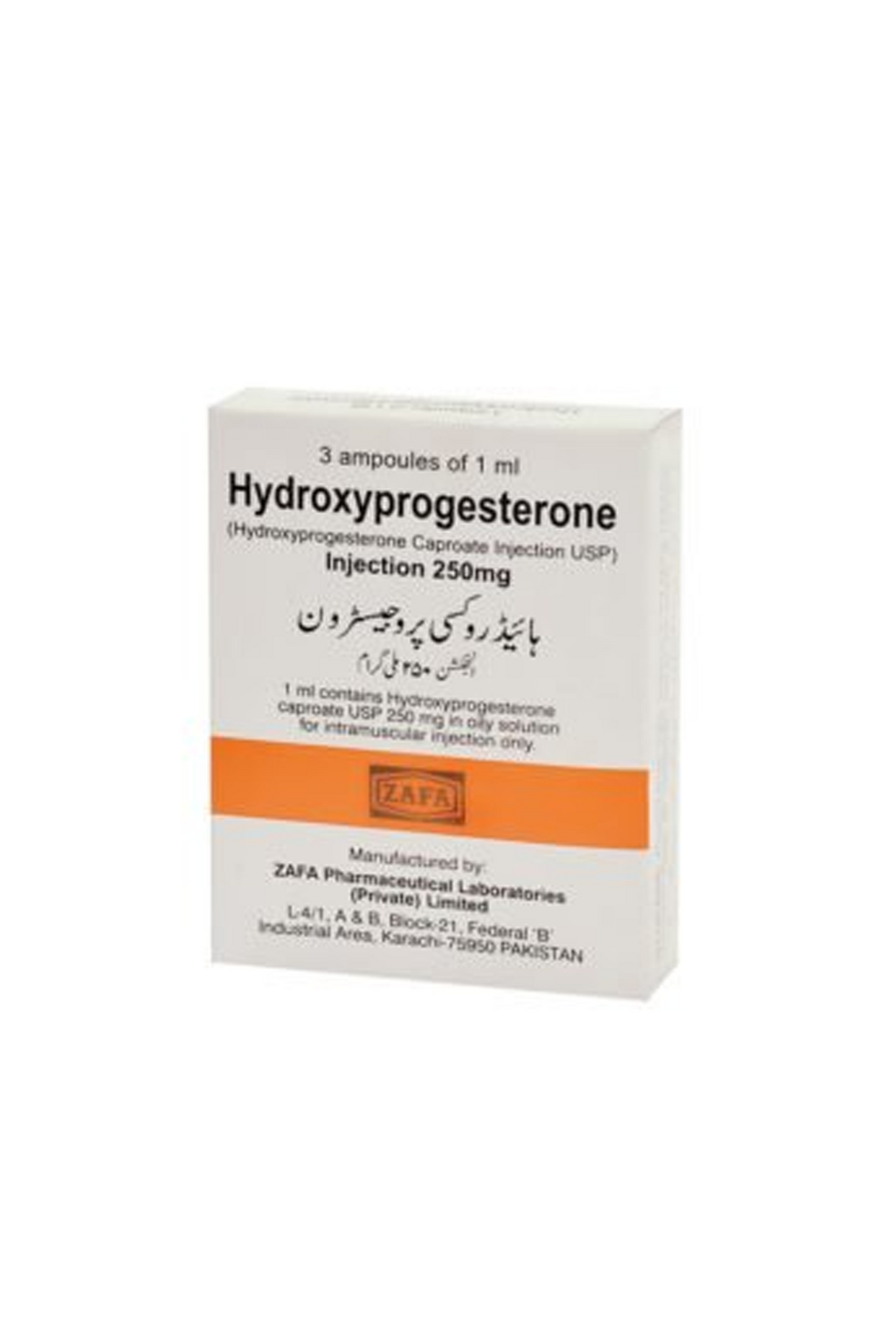 inj hydroxyprogesterone 250mg 3s