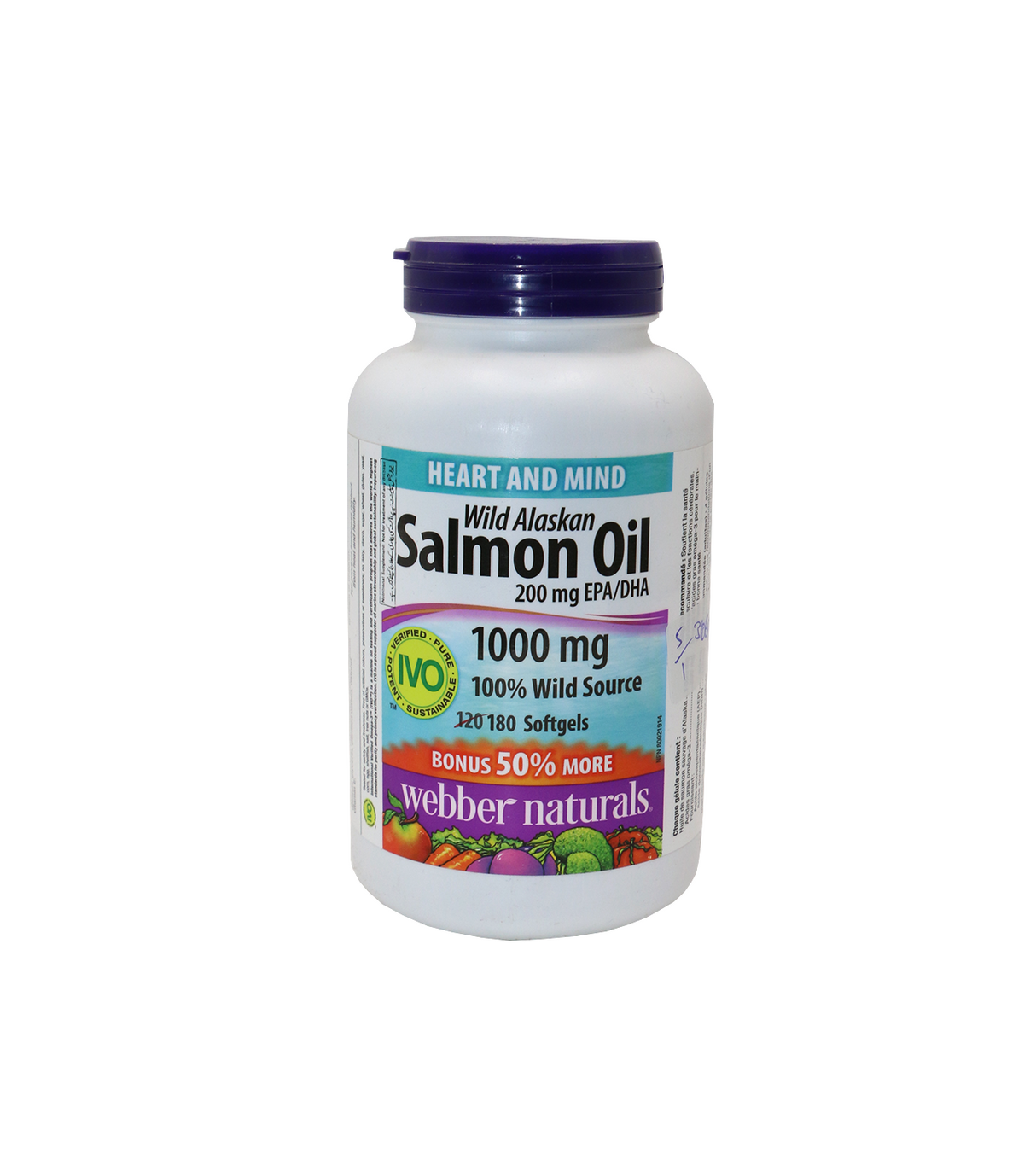 webber natural softgel salmon oil 1000mg 180p 1s